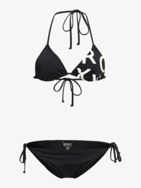 4 Beach Classics Tie Side - Triangle-Bikini-Set für Frauen Schwarz ERJX203490 Roxy