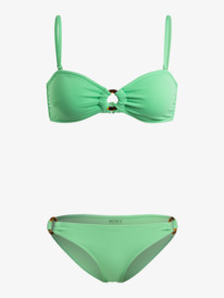 7 Color Jam - Bandeau Two Piece Bikini Set for Women Green ERJX203523 Roxy