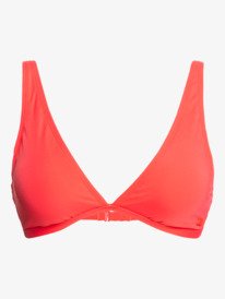4 Solid Beach Classics Elongated Triangle Bikini Top Red ERJX304208 Roxy