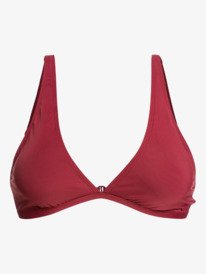 4 Solid Beach Classics Elongated Triangle Bikini Top Red ERJX304208 Roxy