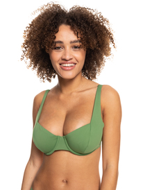 4 Beach Classics 2021 - Haut de bikini bonnet D avec armatures pour Femme Vert ERJX304339 Roxy