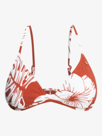 4 Garden Trip Fixed Tri Bikini Top Pink ERJX304378 Roxy