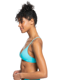 1 Beach Classics - Parte de cima de biquíni triangular atlética para Mulheres jovens Azul ERJX304596 Roxy