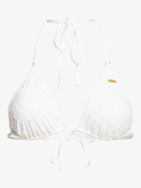 4 Quiet Beauty Triangle Bikini Top White ERJX304649 Roxy