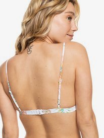 roxy, Roxy Into the Sun 2022 - Reggiseno bikini triangolare da Donna, BRIGHT WHITE S LILAC (xwmy) Roxy Into the Sun 2022 - Triangle Bikini Top for Women ERJX304654