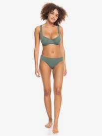 2 Shimmer Time 2022 - Underwired D-Cup Bikini Top for Women Green ERJX304658 Roxy
