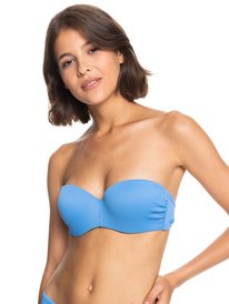 3 Roxy Love The Beach Vibe - Top de bikini bandeau para Mujer Azul ERJX304695 Roxy