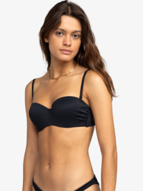 4 Roxy Love The Beach Vibe - Bandeau Bikini Top for Women Black ERJX304695 Roxy