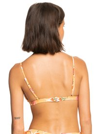 3 Printed Beach Classics Fixed Triangle Bikini Top Orange ERJX304720 Roxy
