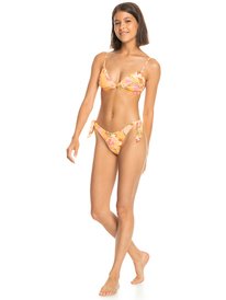2 Printed Beach Classics Fixed Triangle Bikini Top Orange ERJX304720 Roxy