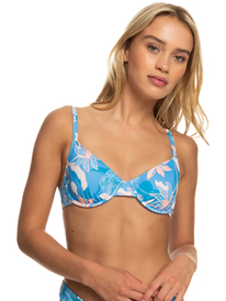 roxy, Womens Printed Roxy Love The Muse Bikini Top, AZURE BLUE CASA FLEUR (bjt7) Printed Roxy Love The Muse - Bikini Top for Women ERJX304760