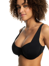 2 Womens Beach Classics D-Cup Underwired Bikini Top Black ERJX304779 Roxy