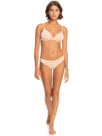 3 Printed Beach Classics Fixed Triangle Bikini Top Brown ERJX304782 Roxy