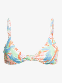 4 Roxy Love Rib The Surf Knot Triangle Bikini Top Green ERJX304796 Roxy