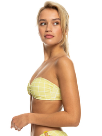 2 Salty Shine O-Ring Bandeau Bikini Top Green ERJX304863 Roxy