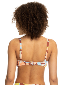7 Floraldelic Printed D-Cup Bikini Top Brown ERJX304867 Roxy
