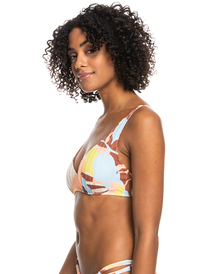 4 Floraldelic Printed D-Cup Bikini Top Brown ERJX304867 Roxy