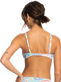 11 Womens ROXY Love Perfect 10 Rib Knit Bikini Top Green ERJX304890 Roxy