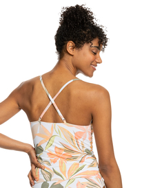 roxy, Printed Beach Classics - Haut de bikini tank pour Femme, BRIGHT WHITE SUBTLY SALTY FLAT (wbb9) Printed Beach Classics - Tank Bikini Top for Women ERJX304905