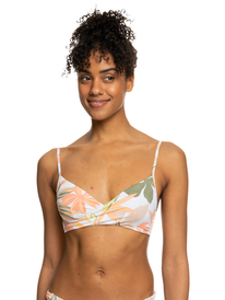 roxy, Printed Beach Classics - BH-Bikinioberteil für Frauen, BRIGHT WHITE SUBTLY SALTY FLAT (wbb9) Printed Beach Classics - Bra Bikini Top for Women ERJX304909