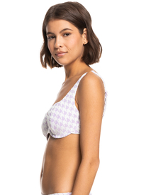1 Check It - Bügel-Bikinioberteil mit Körbchengröße D für Frauen Violett ERJX304915 Roxy