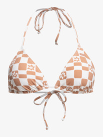 14 Check It - Tiki-Tri-Bikinioberteil für Frauen Braun ERJX304918 Roxy