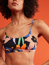 3 Color Jam Bralette Bikini Top Black ERJX304938 Roxy