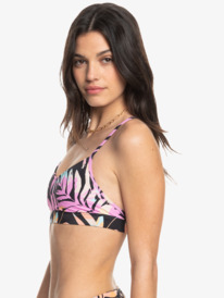 1 Roxy Active Bralette Bikini Top Black ERJX304960 Roxy