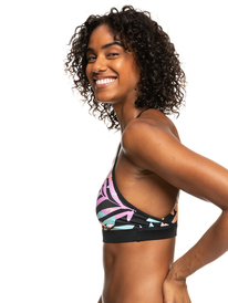 9 Roxy Active - Top de Bikini Bralette para Mujer Blanco ERJX304960 Roxy