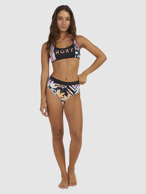 2 Roxy Active - Top-sujetador de bikini para Mujer Negro ERJX304962 Roxy