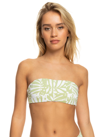 10 Tropics Hype - Bandeau Bikini Top for Women Green ERJX305016 Roxy