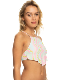 9 Tropics Hype - Crop Bikini Top for Women Green ERJX305047 Roxy