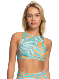 5 Roxy Pro The Pop Up - Crop Bikini Top for Women Blue ERJX305056 Roxy