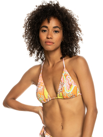 8 Floraldelic - Tiki Tri Bikini Top for Women Orange ERJX305066 Roxy