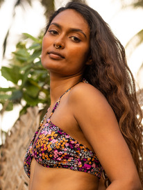 1 Printed Beach Classics Triangle Bikini Top Black ERJX305082 Roxy
