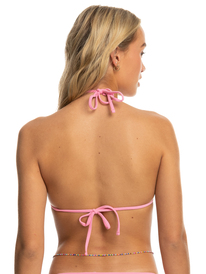 12 Sun Click Tiki Tri Bikini Top Pink ERJX305093 Roxy