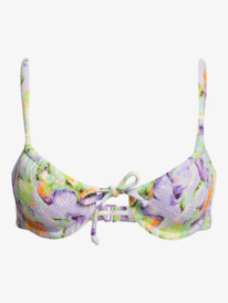 14 Womens Blumen Bralette Bikini Top Purple ERJX305118 Roxy