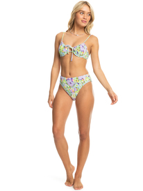 12 Womens Blumen Bralette Bikini Top Purple ERJX305118 Roxy
