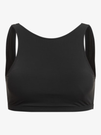 10 Womens Roxy Pro The Pop Up Crop Bikini Top Black ERJX305139 Roxy