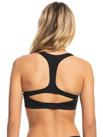 3 Womens ROXY Active Bralette Bikini Top Black ERJX305148 Roxy