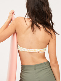 roxy, Printed Beach Classics - Parte de cima de biquíni triangular para Mulher, QUIET GREEN COAST 2 COAST (gfk5) Printed Beach Classics - Tri Bikini Top for Women ERJX305152
