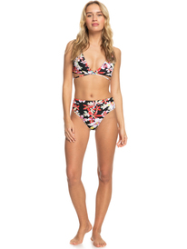 2 Womens Printed Beach Classics Elongated Bikini Top Black ERJX305153 Roxy