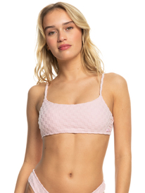 8 Womens Happy Terry Bralette Bikini Top Pink ERJX305165 Roxy