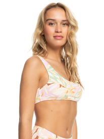 7 Womens Meadow Flowers Bralette Bikini Top Green ERJX305172 Roxy