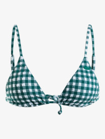 4 Womens The Plaid Pulse Tiki Tri Bikini Top Purple ERJX305175 Roxy
