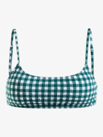 4 Womens The Plaid Pulse Bralette Bikini Top Purple ERJX305176 Roxy