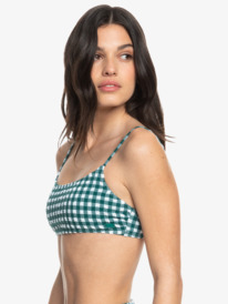 1 Womens The Plaid Pulse Bralette Bikini Top Purple ERJX305176 Roxy