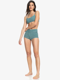 2 Womens The Plaid Pulse Bralette Bikini Top Purple ERJX305176 Roxy