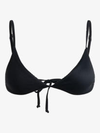 4 Womens Rib ROXY Love The Quiver Tri Bikini Top Black ERJX305205 Roxy