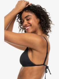 1 Womens Rib ROXY Love The Quiver Tri Bikini Top Black ERJX305205 Roxy